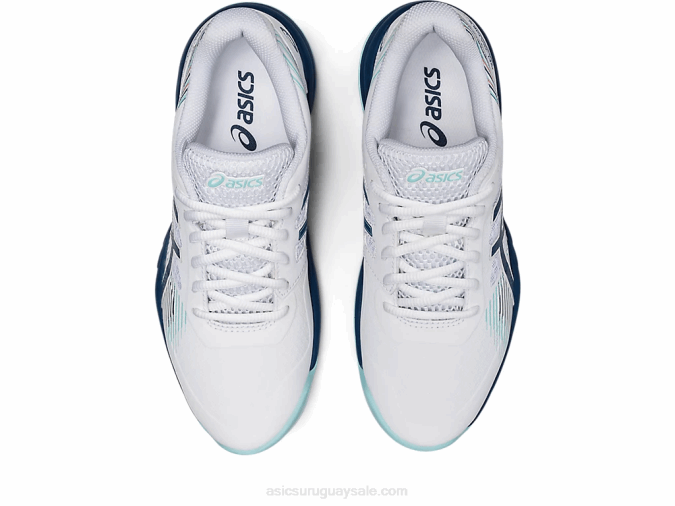 Asics juego de gel blanco y azul claro estilo y confort - Image 6