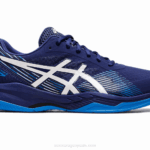Asics juego de gel buceo azul y blanco 8 2LVJ1149