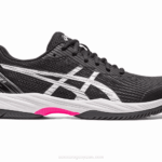 Asics juego de gel negro rosa intenso para rendimiento