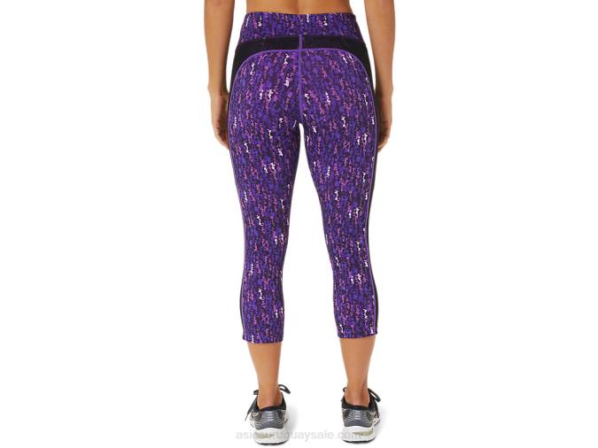 Asics kate bolsillo capri mujer orquídea negra comodidad y estilo - Image 2