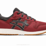 Asics lyte clásico camiseta roja gris obsidiana rendimiento y estilo