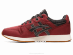 Asics lyte clásico camiseta roja gris obsidiana rendimiento y estilo - Image 4