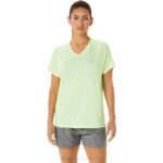 Asics lyte cuello en v mujer brezo amarillo estilo cómodo