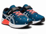 Asics Mako Azul Blanco Zapatillas Preescolar Divertidas - Image 2