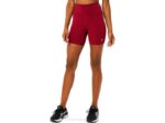 Asics mallas cortas ligeras burgundy para mujer