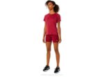 Asics mallas cortas ligeras burgundy para mujer - Image 4