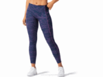 Asics mallas estampadas ribete mujer azul francés uva digital
