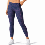 Asics mallas estampadas ribete mujer azul francés uva digital