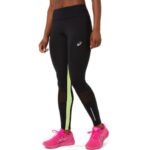 Asics mallas lite-show mujer rendimiento negro verde lima 2023