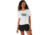 Asics manga corta disfrutar la carrera mujer blanco brillante