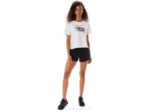 Asics manga corta disfrutar la carrera mujer blanco brillante - Image 4