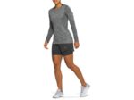 Asics manga larga sin costuras carrera femenina negro rendimiento ideal - Image 3