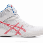 Asics matcontrol 2 zapatillas blancas y rojas eléctricas