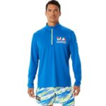 Asics media cremallera hombre lago peligro verde lista para usar
