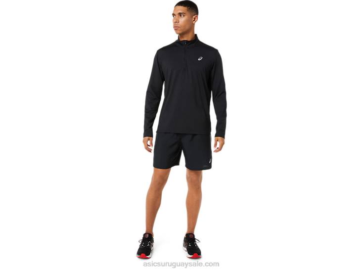 Asics media cremallera hombre rendimiento negro lista para usar - Image 4