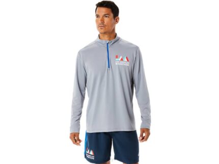 Asics media cremallera hombre yeso lago lista para usar