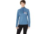 Asics media cremallera lam mujer brezo azul mako estilo moderno