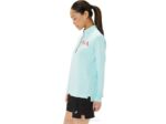 Asics media cremallera lista mujer azul claro azul francés estilo y comodidad - Image 3