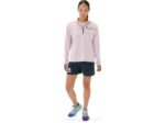 Asics media cremallera lista mujer rosa claro azul francés estilo y comodidad - Image 5