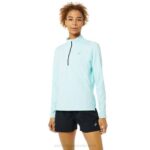 Asics Media Cremallera Mujer Azul Claro Estilo y Comodidad