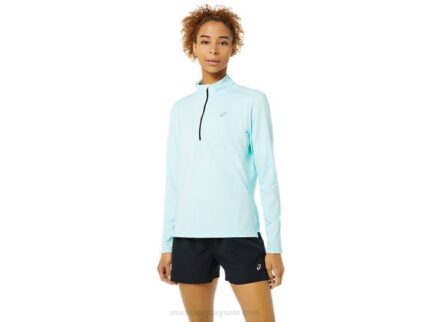 Asics Media Cremallera Mujer Azul Claro Estilo y Comodidad
