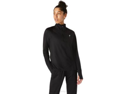 Asics Media Cremallera Mujer Rendimiento Negro Thermopolis