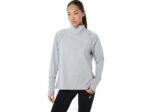 Asics media cremallera mujer thermopolis gris claro estilo moderno