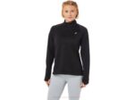 Asics mujer rendimiento 1/4 zip thermopolis negro deportivo