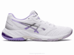 Asics Netburner Balístico FF 3 Zapatillas Blanco Violeta Rendimiento