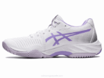 Asics Netburner Balístico FF 3 Zapatillas Blanco Violeta Rendimiento - Image 4