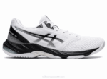 Asics Netburner Balístico FF Zapatillas Blanco Negro Rendimiento Deportivo