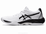 Asics Netburner Balístico FF Zapatillas Blanco Negro Rendimiento Deportivo - Image 4