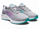 Asics NovaBlast 2 Escuela Primaria Gris Piedmont y Brillo Lavanda - Image 2