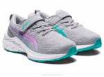 Asics Novablast 2 Zapatillas Preescolar Gris Piedmont Brillo Lavanda - Image 2