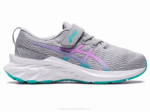 Asics Novablast 2 Zapatillas Preescolar Gris Piedmont Brillo Lavanda