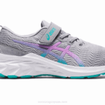 Asics Novablast 2 Zapatillas Preescolar Gris Piedmont Brillo Lavanda