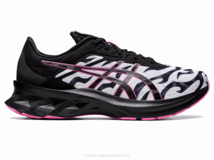Asics Novablast Zapatillas Running Blancas Negras Rendimiento Alto
