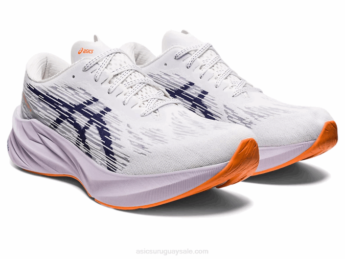 Asics Novablasto 3 Zapatillas Blancas y Azules para Correr - Image 2