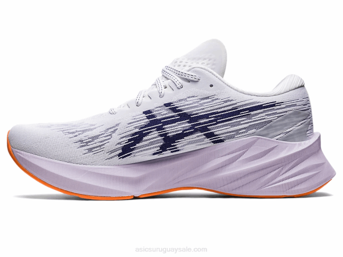 Asics Novablasto 3 Zapatillas Blancas y Azules para Correr - Image 4