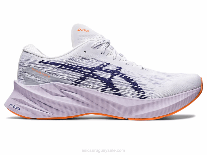 Asics Novablasto 3 Zapatillas Blancas y Azules para Correr - Image 1