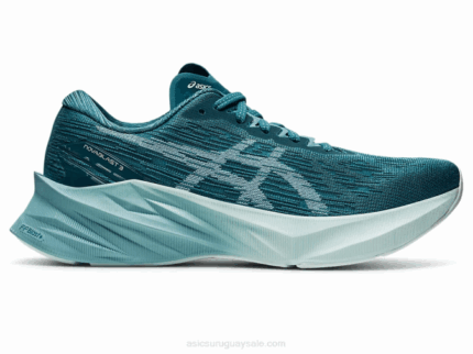 Asics novablasto 3 zapatillas de running pino brumoso azul humo