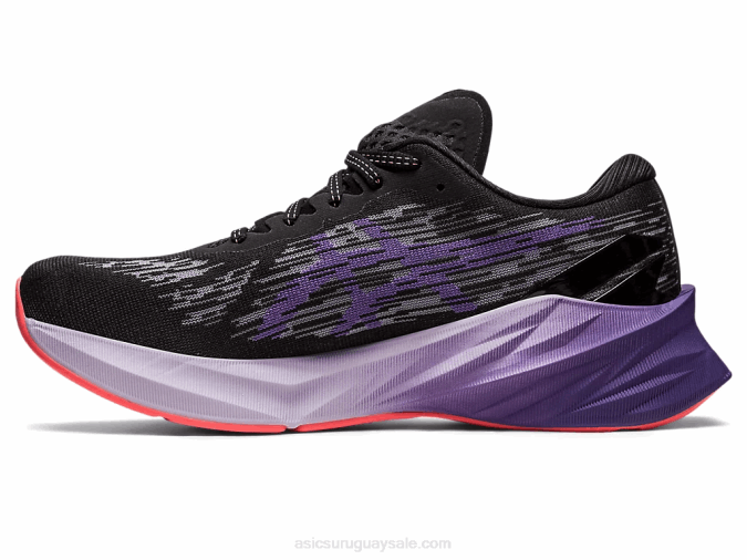 Asics Novablasto 3 Zapatillas Negro Púrpura Polvoriento Confort y Estilo - Image 4
