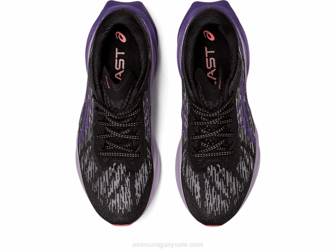 Asics Novablasto 3 Zapatillas Negro Púrpura Polvoriento Confort y Estilo - Image 6
