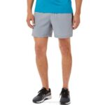 Asics pantalón corto 5 pulgadas hombre sheet rock gris estampado