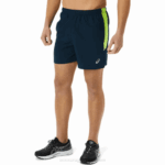 Asics pantalón corto 5 pulgadas pr lyte hombre azul francés verde peligro