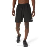 Asics pantalón corto 7 en 2 en 1 negro rendimiento y perforado