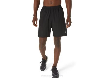 Asics pantalón corto 7 en 2 en 1 negro rendimiento y perforado
