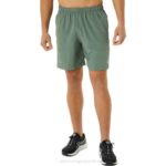 Asics pantalón corto 7 pulgadas hombre estampado verde liquen azul francés