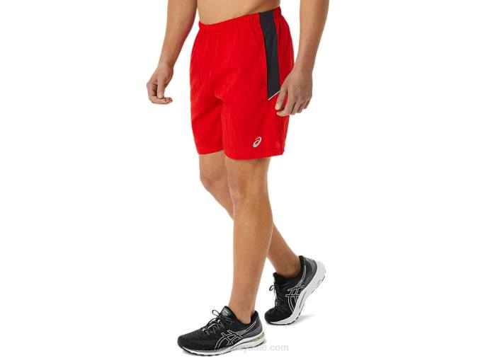 Asics pantalón corto 7 pulgadas hombre rojo fuego gris estampado ligero - Image 3