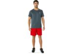 Asics pantalón corto 7 pulgadas hombre rojo fuego gris estampado ligero - Image 4